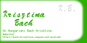 krisztina bach business card